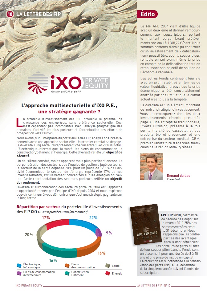 Lettre FIP iXO n°10