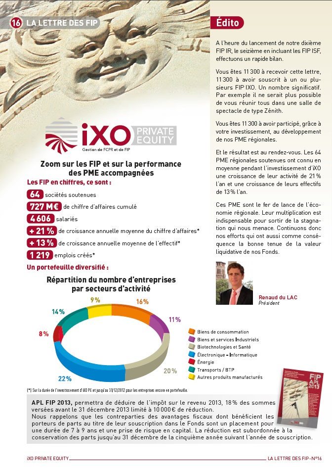 Lettre FIP iXO n°16