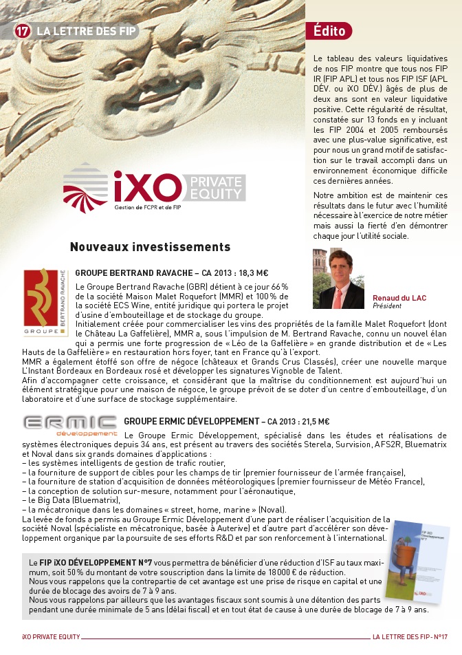 Lettre FIP iXO n°17