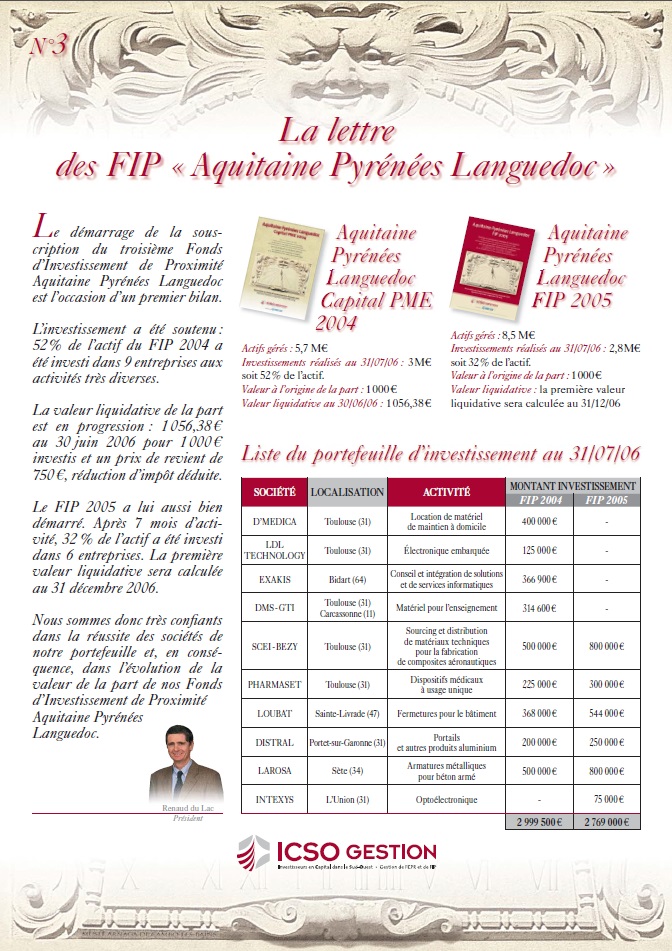 Lettre FIP iXO n°3