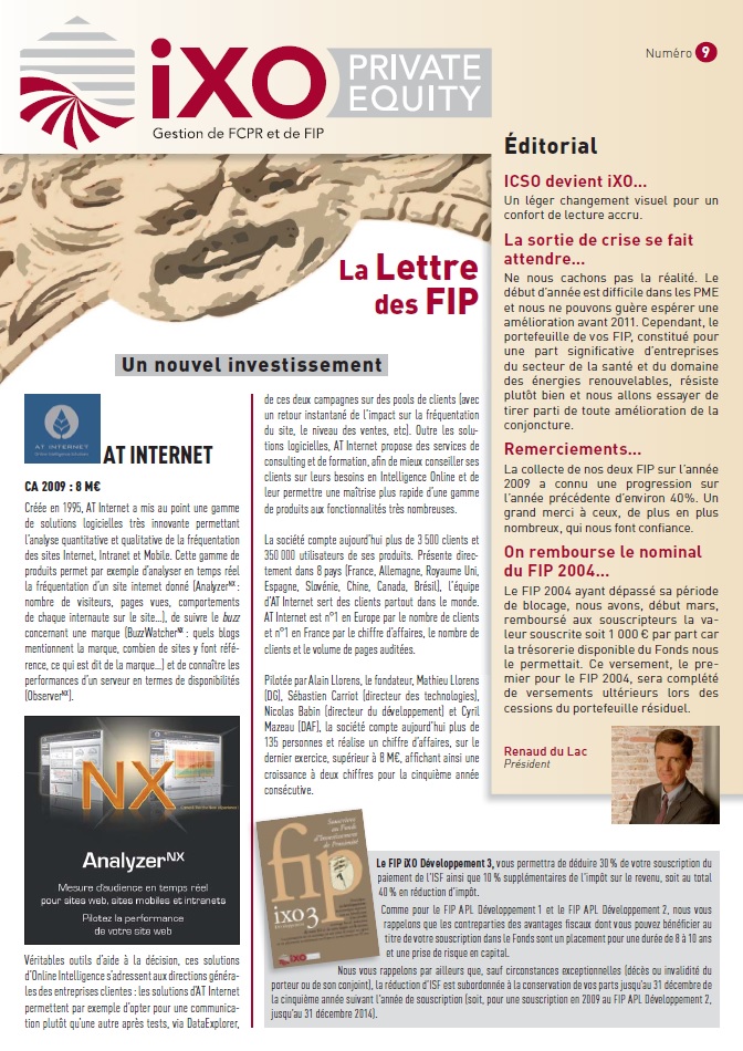 Lettre FIP iXO n°9