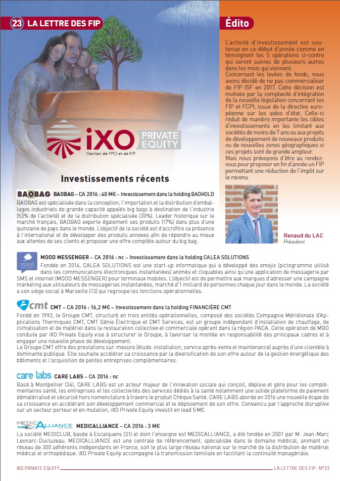 Lettre FIP iXO n°23