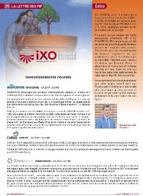 Lettre n°25 des FIP iXO