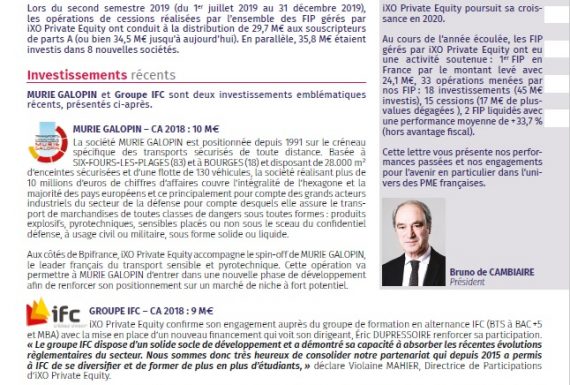 Lettre n°29 des FIP iXO