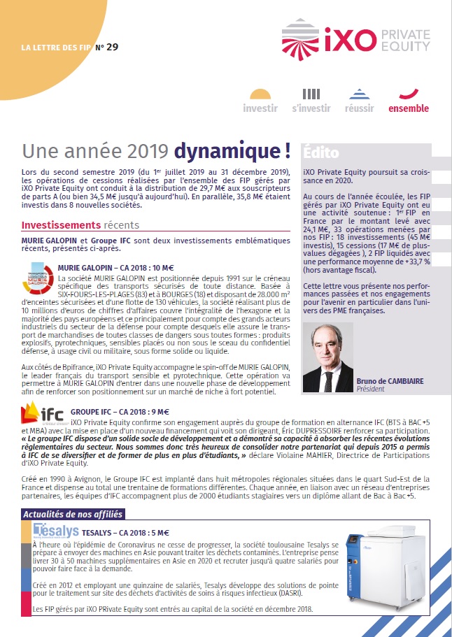 Lettre FIP iXO n°29