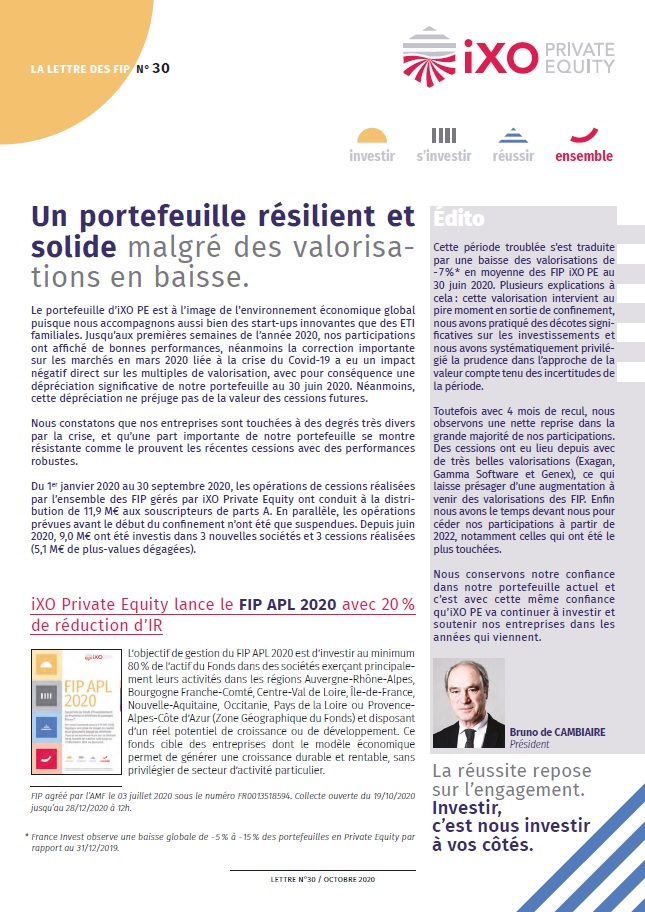 Lettre FIP iXO n°30